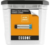 SCELL-IT, Cheville ESSBOX Universelle, Sans vis, ØM8 mm, Boite de 25, EX-92011108, 100% nylon qui garantit une très bonne résistance aux intempéries et au vieillissement