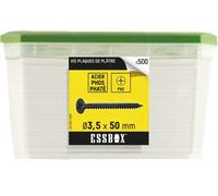 SCELL-IT, Vis ESSBOX Plaque de plâtre, Ø3,5 mm x 50 mm, Boite de 500, EX-5211501, la solution efficace et pratique pour une fixation rapide et solide