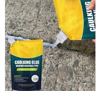 Scellant de réparation imperméable pour les fissures du béton, 200g Colle à calfeutrer pour béton, Remplisseur fissures en ciment à séchage rapide, Scellant de Réparation pour Joints (gris, 1)