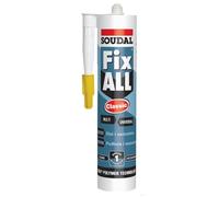 Scellant hybride - Soudal - Fix All Flexi - Blanc - 290 ml - Élastique - Adhérence sur matériaux humides