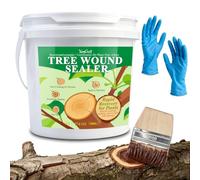 Scellant pour plaies d'arbre 500g à base d'eau pour élagage et greffage | Mastic cicatrisant arbre avec brosse, réduit perte de sève pour plaies de taille, chancres, bonsaï et arbres fruitiers
