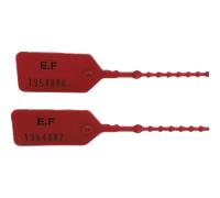 Scellés de Sécurité SEALI - Polypropylène - 250 mm - Lot 100 ex Rouge