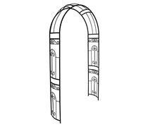 SCENDOR GARDEN Arche de Jardin,Mariage Arche Arceau à rosiers Tuteur Colonne,Jardin métal Arche Plantes Grimpantes Métal 220 x 114 x 36 CM/Noir