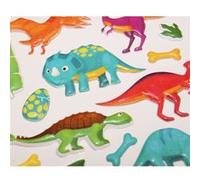 Scène à décorer pour enfants - Dinosaures - Stickers Puffies - Global Gift Multicolore G