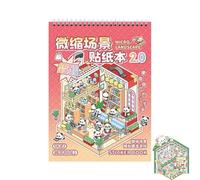 Scène des autocollants de paysage, Livre de scène d'autocollants de paysage, Décalcomanies d'artisanat, 3D Fun House Scene autocollants Livre des décalcomanies de scrapbookier mignon pour le stress de