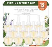 Scent-Hi Desodorisant Maison Recharge, 12 x 19 ml, 3 senteurs | Palo Santo, Talc bébé et Eucalyptus-Sauge en alternance; compatible avec les diffuseurs Air Wick et Glade