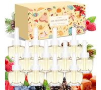 Scent-Hi Desodorisant Maison Recharge, 12x19ML, 4 Parfums, Désodorisant Électrique Recharge Convient pour Air Wick/Glade Diffuseur Electrique - Épicéa, Caramel, Expresso