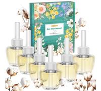 Scent-Hi Desodorisant Maison Recharge, Coton, 6 x 19 ml | Senteur Coton douce et propre; compatible avec les diffuseurs électriques Air Wick et Glade