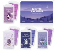 Scent-Hi Fondants Parfumées Coffret, Fondants de Cire, 4 Lavande Parfum | Sauge, Gardénia, Bois de Santal et Camomille Parfumées Soja pour Brûle Parfum, Parfum Maison, Cadeau de Noël, Noël Decoration