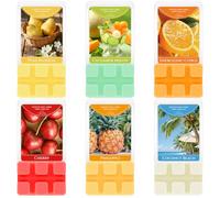 Scent-Hi Fondants Parfumées Coffret, Fondants de Cire, 6 Parfum | Fleurs De Poirier, Cerises, Melons, Ananas, Agrumes, Noix De Coco Parfumées Soja pour Brûle Parfum, Parfum Maison