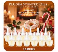 Scent-Hi Recharges électriques, 12 x 19 ml, 4 senteurs de Noël | Collection de Noël aux notes douces, gourmandes et végétales; compatible avec les diffuseurs Air Wick et Glade.