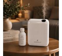 SCENTECA Diffuseur électrique d’huiles essentielles AD-P1, Parfum Summer Scent 100 ML Inclus, nébulisation sans Eau, programmable Via Application, Couverture Jusqu’à 50 m²