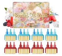 SCENTORINI 3Volution Recharges pour Diffuseur Électrique, 8x20ml | Compatible avec Febreze 3Volution Recharges de Désodorisant Parfums Lin, Coton, Baies etc, 3 Parfums en Alternance
