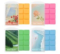 SCENTORINI Cubes de Cire Parfumée, Fondants Parfumées Arôme Healing | Arome Citronnelle, Menthe, Jasmin, Vanille,etc Parfums Longue Durée d'Ambiance, Cire de Soja Naturelle pour Brûle