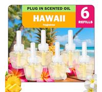 SCENTORINI Desodorisant Maison Recharge pour Diffuseurs d'Ambiance 19MLx6 | Parfum de Maison, Recharges Parfum Hawaii, Convient Desodorisant Maison Diffuseur Electrique pour Air Wick et pour Glade