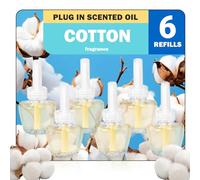 SCENTORINI Recharge Desodorisant Maison Parfumée de Coton 6x19 ML | Kompatibel Mit Air Wick und Glade Recharge Diffuseur Electrique, Diffuseurs d'Ambiance pour Chambre, Salle de Bain, Bureau
