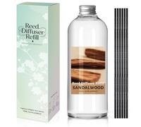 SCENTORINI Recharge Diffuseur de Parfum Santal, 500ML Parfum Ambiance | Desodorisant Maison Batonnets de Parfum pour la Chambre, la Salle de Bain, Le Bureau et la Décoration Intérieure