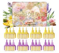 SCENTORINI Recharges pour Diffuseur Électrique Parfums Lavande,Floraux,Hawaïi,Vanille, 8x20ml, 3 Parfums en Alternance, Combat Les Odeurs en Continu, Compatibles avec 3Volution