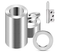 Scettar 120 Pièces Rondelles pour Gonds de Porte 10 mm X 16 mm X 1,5 mm, M10 Rondelles Plates Acier Inoxydable 304,Rondelles pour Charnières Metal Bague Paumelle Plate