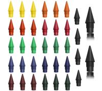 Scettar Lot de 36 mines de crayon éternelles colorées - Tête de rechange - Crayons infinis - Recharges interchangeables - Crayon graphite réutilisable - Pas de stylo à encre - Mine remplaçable