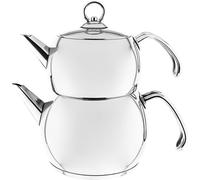 Schäfer Inox Kit de préparation du thé 2,0L + 1,0L - Théières pour tous types de feux Poignées en métal