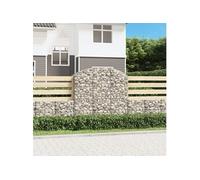 vidaXL Panier de gabions arqué 150x50x140/160 cm fer galvanisé 153457 G