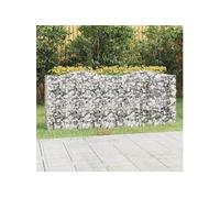 vidaXL Schanskorf gewelfd verhoogd 200x50x100 cm gegalvaniseerd ijzer153546 G