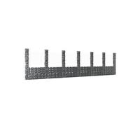Vidaxl Panier De Gabion En Forme De U Avec 7 Poteaux Fer 740x20x200 Cm
