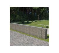 vidaXL Schanskorfmuur met deksels 900x50x150 cm gegalvaniseerd staal143589 G
