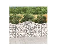 Vidaxl Paniers À Gabions Arqués 12 Pcs 200x30x100/120 Cm Fer Galvanisé