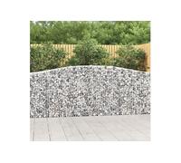 vidaXL Paniers à gabions arqués 2 pcs