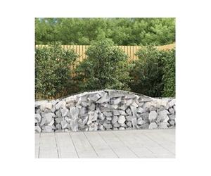 Schanskorven 25 st gewelfd 400x50x60/80 cm gegalvaniseerd ijzer3146981