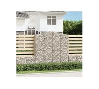 vidaXL Paniers à gabions arqués 3 pcs 200x30x200/220 cm fer galvanisé