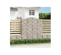 vidaXL Paniers à gabions arqués 3 pcs