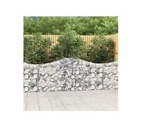 vidaXL Paniers à gabions - 200x30x80/100 cm