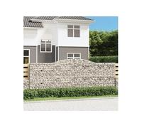 vidaXL Schanskorven 3 st gewelfd 400x30x140/160 cm ijzer3146893 G