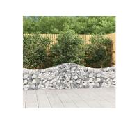 vidaXL Paniers à gabions - 4 pcs 200x30x60/80 cm - Fer galvanisé