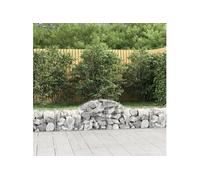 Schanskorven 4 st gewelfd 200x50x40/60 cm gegalvaniseerd ijzer3146259