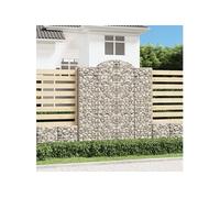 Vidaxl Paniers À Gabions Arqués 5 Pcs 200x50x220/240 Cm Fer Galvanisé