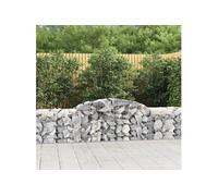 Paniers À Gabions Arqués 5 Pcs 300x50x60/80 Cm Fer Galvanisé Vidaxl Vidaxl