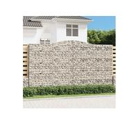 Vidaxl Paniers À Gabions Arqués 5 Pcs 400x50x220/240 Cm Fer Galvanisé