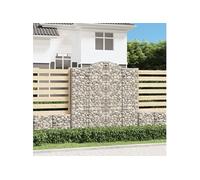 vidaXL Paniers à gabions arqués 6 pcs 200x30x200/220 cm fer galvanisé