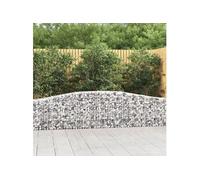 vidaXL Paniers à gabions arqués 400x30x60/80 cm