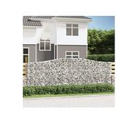 vidaXL Paniers à gabions arqués 7 pcs 400x30x140/160 cm
