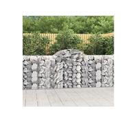 vidaXL Schanskorven 8 st gewelfd 200x50x100/120 cm ijzer3146326 G
