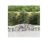 vidaXL Schanskorven 8 st gewelfd 400x50x40/60 cm gegalvaniseerd ijzer3146963 G