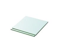 Schappen 2 st 30x30 cm glas transparant3051551
