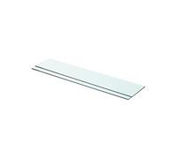 vidaXL 2X Panneaux d'Etagère Panneau de Rechange de Armoire Paroi à Lattes Salle d'Exposition Maison Magasin Durable Verre Transparent 70x15 cm