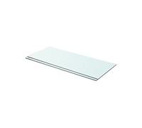 vidaXL 2X Panneaux d'Etagère Panneau de Rechange de Armoire Paroi à Lattes Salle d'Exposition Maison Magasin Durable Verre Transparent 70x30 cm