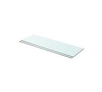 vidaXL Panneaux d'étagère – Panneau de rechange en verre transparent 2x 80x25 cm